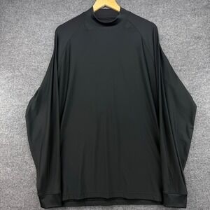FootJoy Mens Mock Neck Long Sleeve‎ Base Layer Golf Shirt Black Size Medium